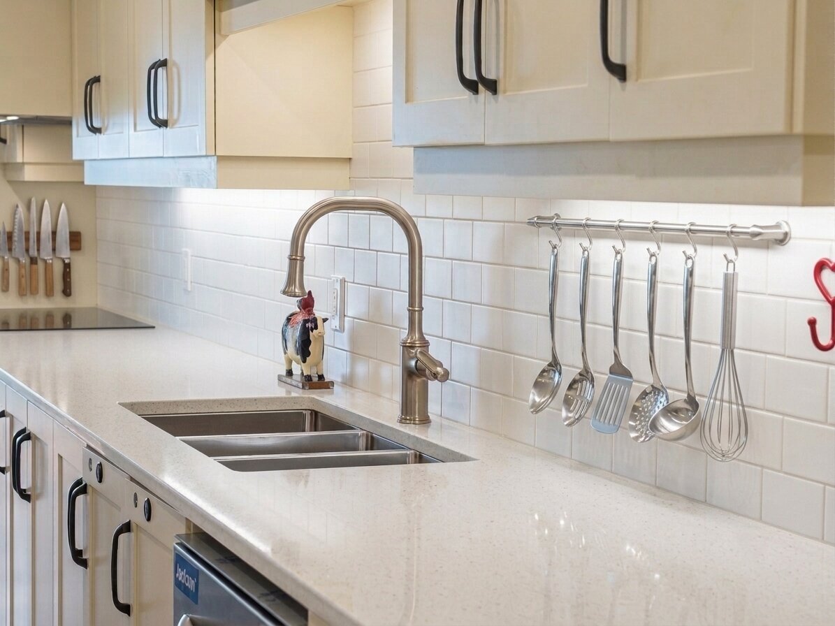 Kitchen backsplash tile installation by Siena Tile — Hamilton & GTA